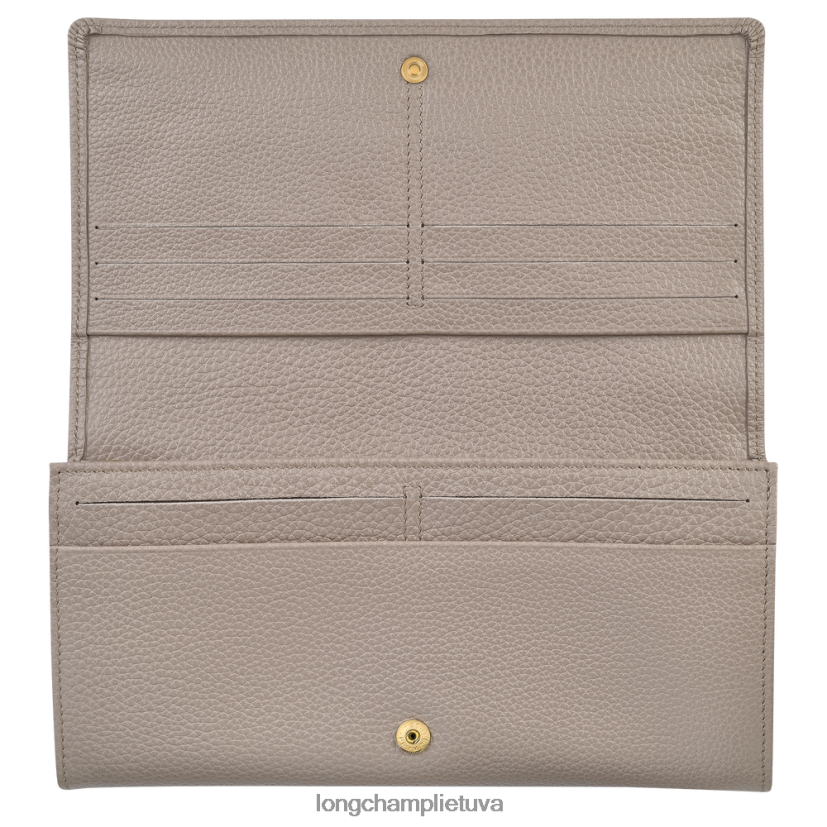 Longchamp le foulonne kontinentinė piniginė vėžlys moterys odos gaminiai X6B2TB612