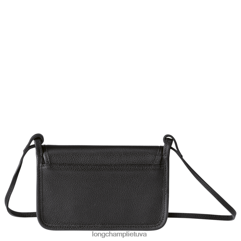 Longchamp le foulonne piniginė ant grandinėlės juodas moterys odos gaminiai X6B2TB327