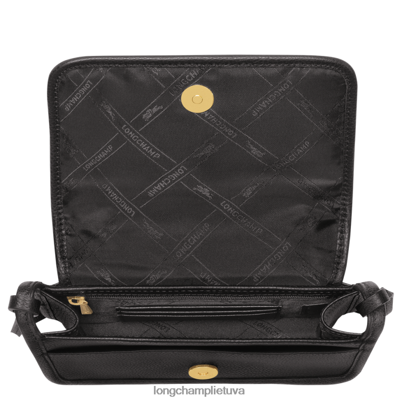 Longchamp le foulonne piniginė ant grandinėlės juodas moterys odos gaminiai X6B2TB327