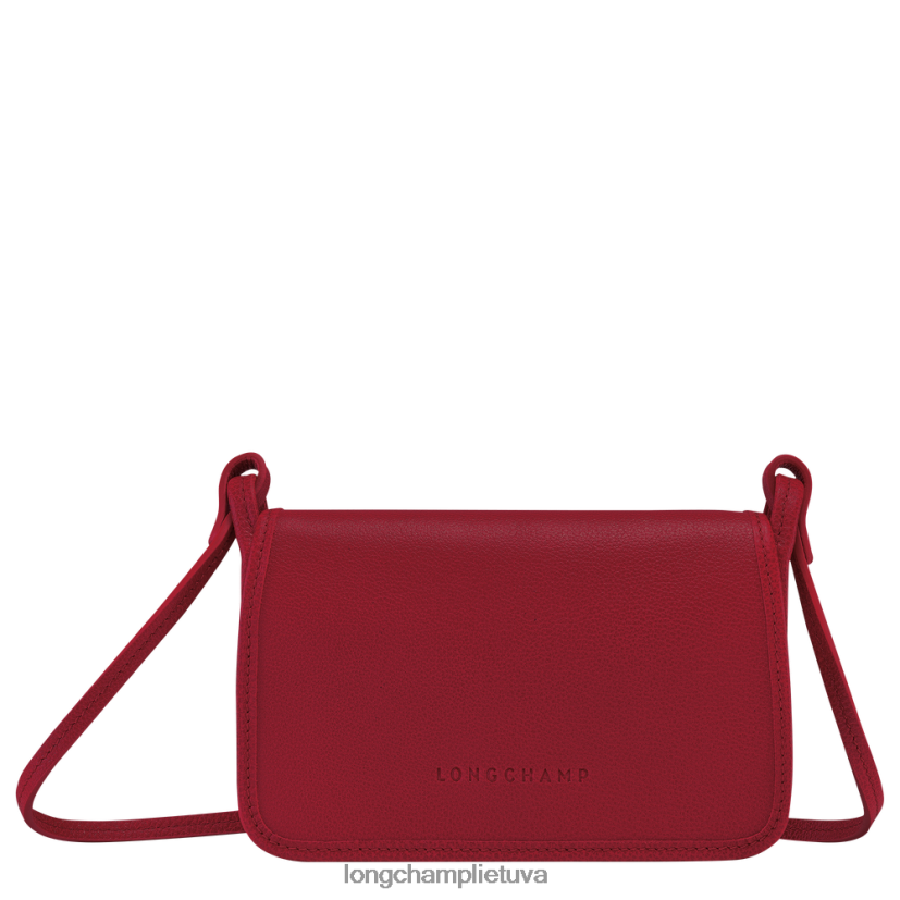 Longchamp le foulonne piniginė ant grandinėlės raudona moterys odos gaminiai X6B2TB330
