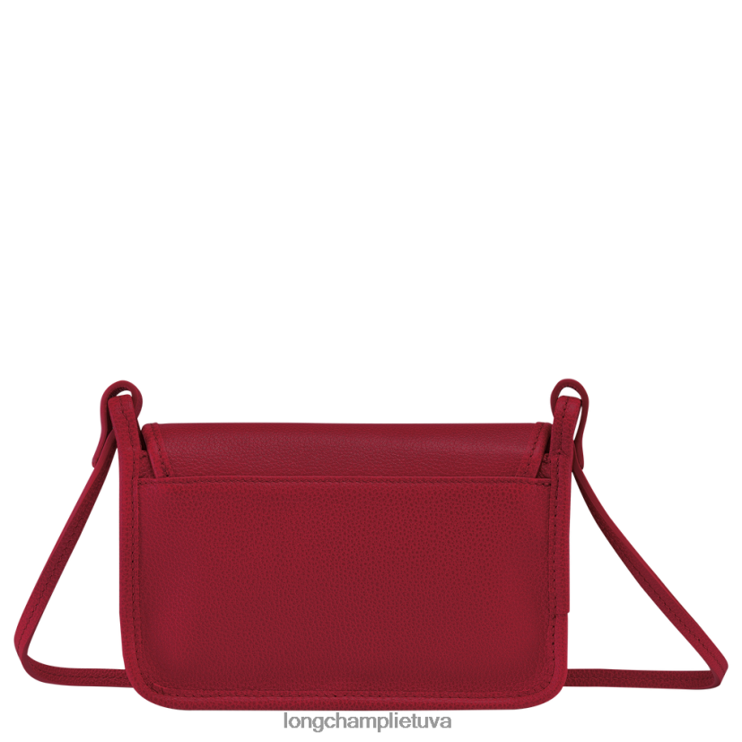 Longchamp le foulonne piniginė ant grandinėlės raudona moterys odos gaminiai X6B2TB330
