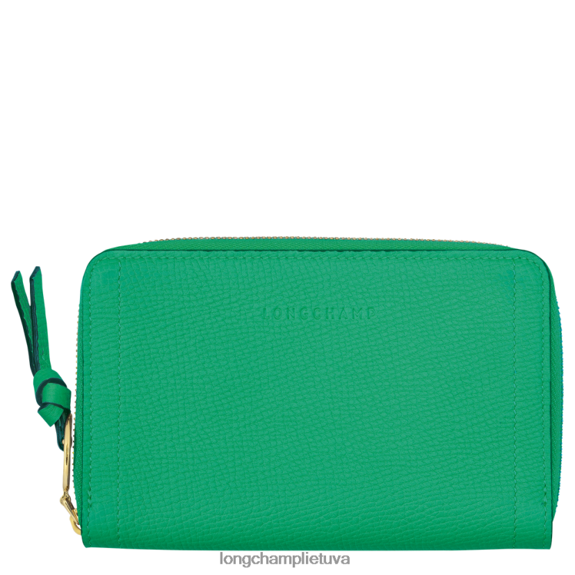 Longchamp pašto dėžutės piniginė žolė / žalia šviesa moterys odos gaminiai X6B2TB617