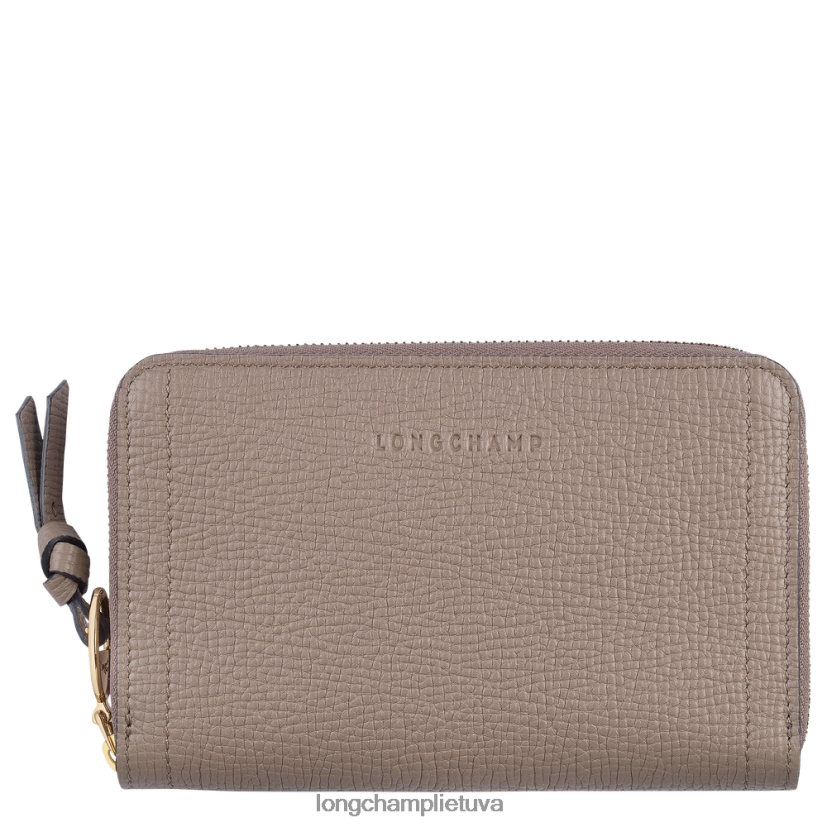 Longchamp pašto dėžutės piniginė taupe moterys odos gaminiai X6B2TB615
