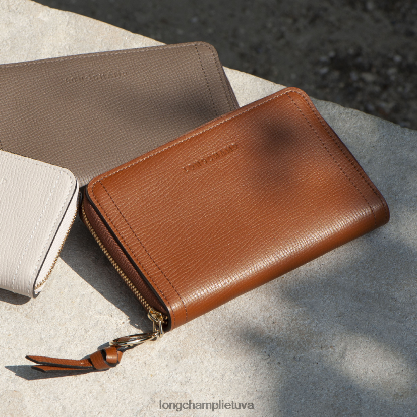 Longchamp pašto dėžutės piniginė taupe moterys odos gaminiai X6B2TB615
