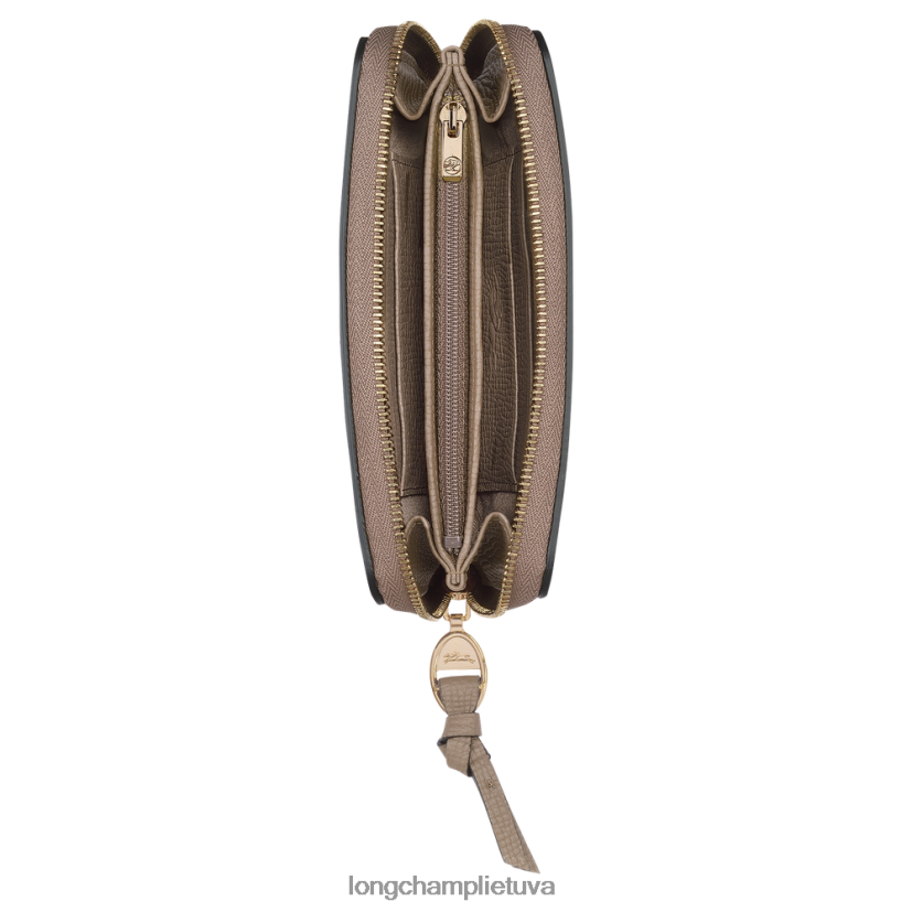 Longchamp pašto dėžutės piniginė taupe moterys odos gaminiai X6B2TB615