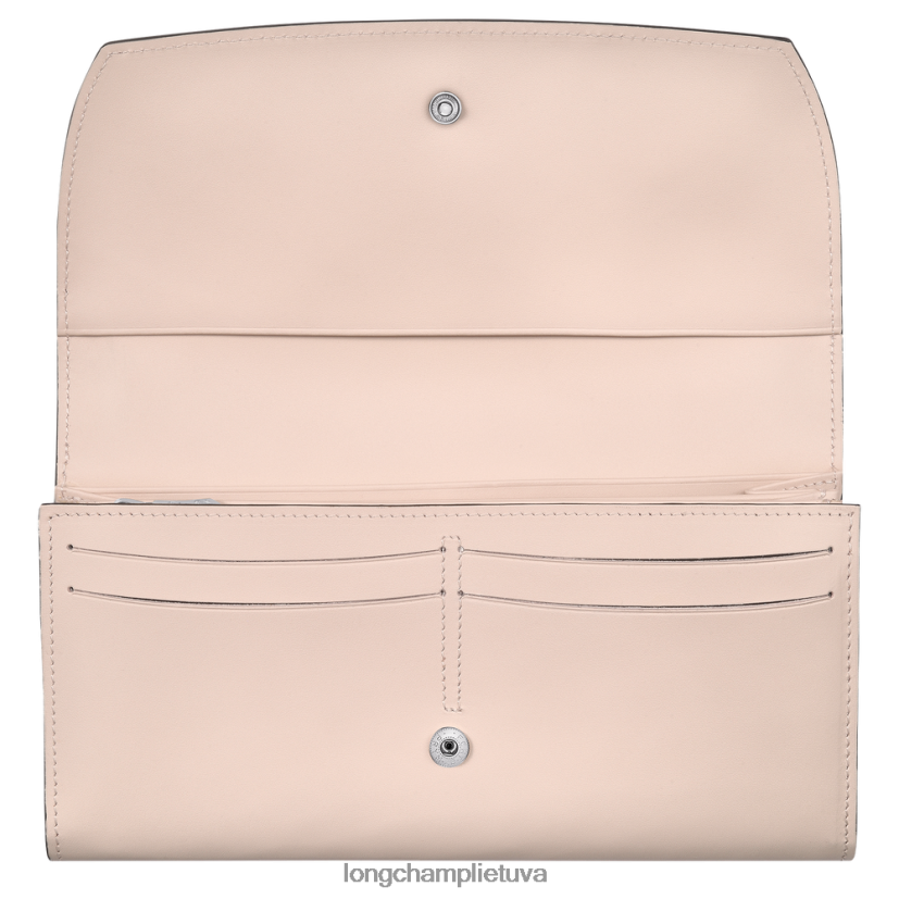 Longchamp roseau kontinentinė piniginė blyškiai rožinė moterys odos gaminiai X6B2TB567