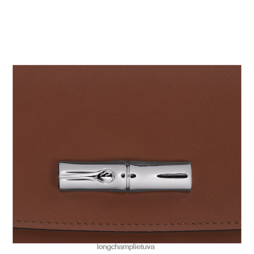 Longchamp roseau kontinentinė piniginė juodmedis moterys odos gaminiai X6B2TB565