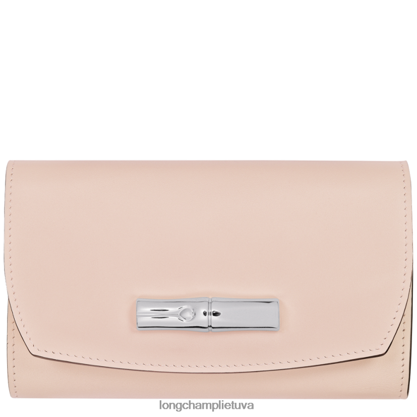 Longchamp roseau piniginė blyškiai rožinė moterys odos gaminiai X6B2TB564