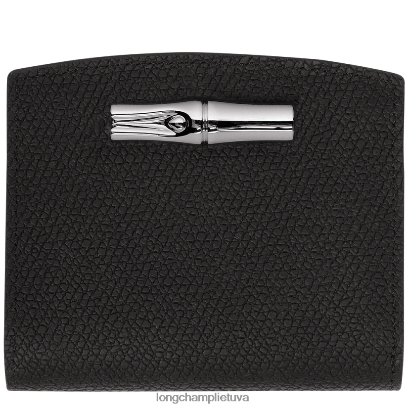 Longchamp roseau piniginė juodas moterys odos gaminiai X6B2TB581