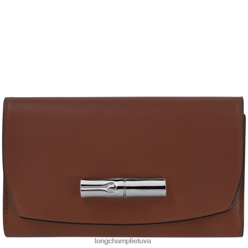 Longchamp roseau piniginė juodmedis moterys odos gaminiai X6B2TB562