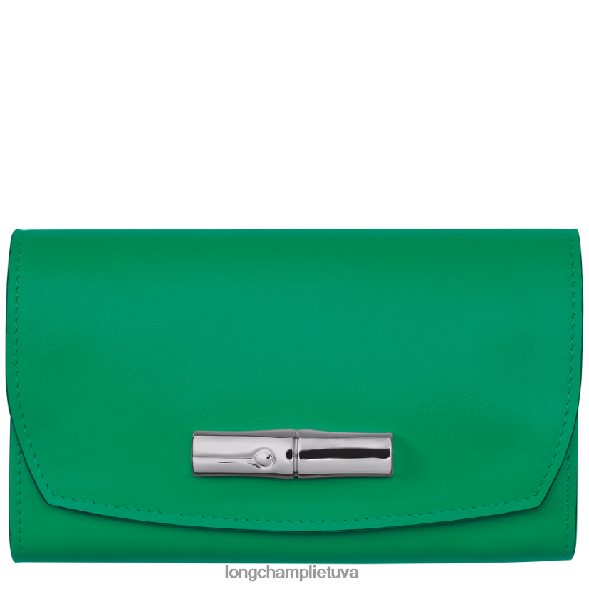 Longchamp roseau piniginė žolė / žalia šviesa moterys odos gaminiai X6B2TB563