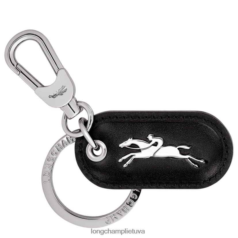 Longchamp „box-trot“ raktų pakabukai juodas moterys odos gaminiai X6B2TB738