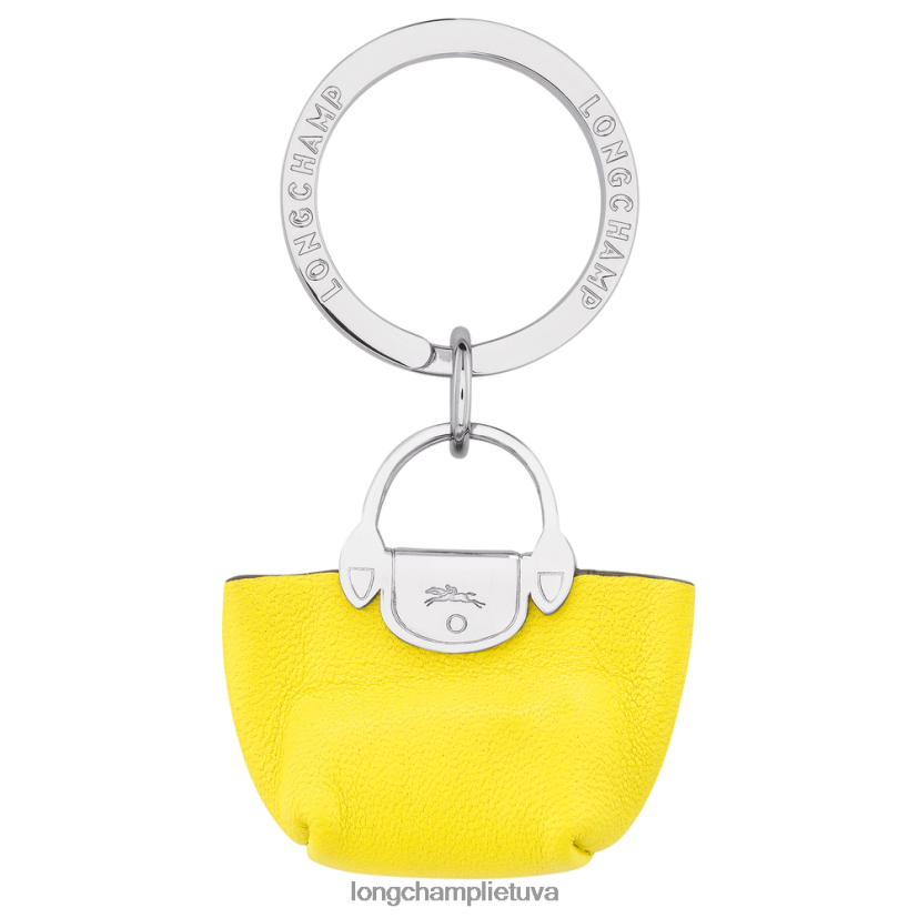 Longchamp le pliage cuir raktų pakabukai pliage citrina moterys odos gaminiai X6B2TB736