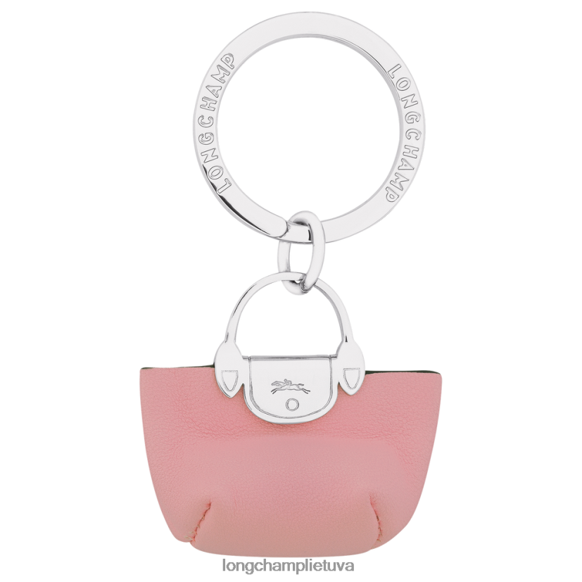 Longchamp le pliage cuir raktų pakabukai pliage žiedlapis rožinis moterys odos gaminiai X6B2TB737