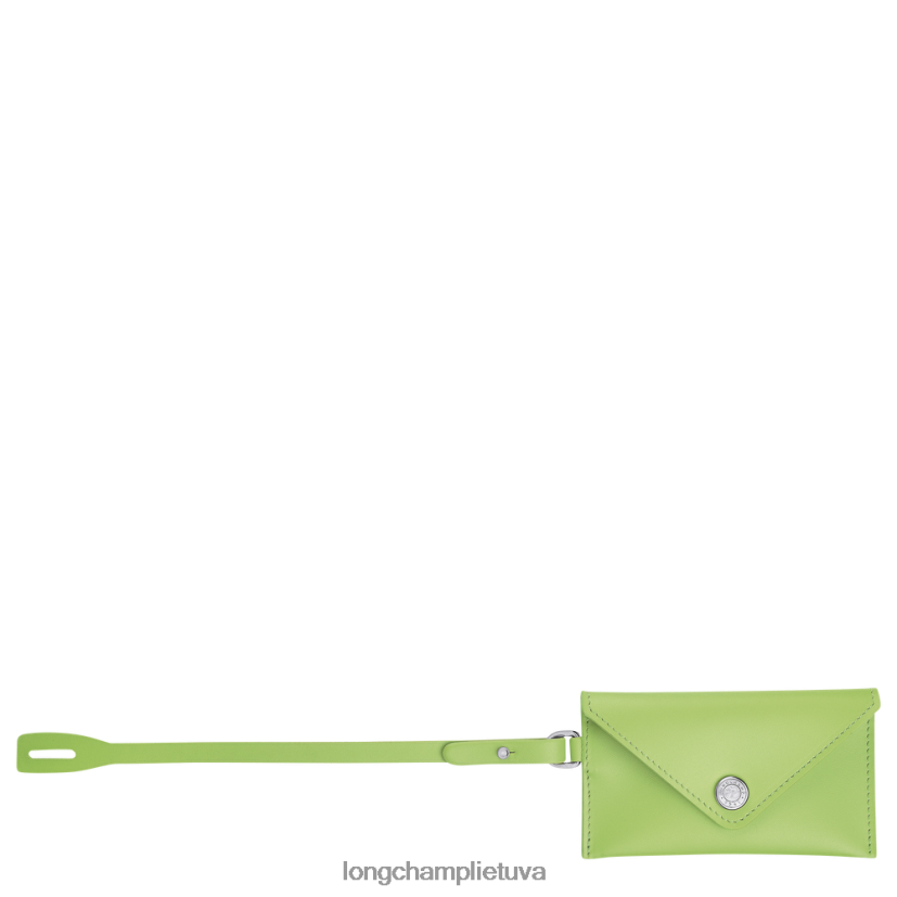 Longchamp pašto dėžutės raktų pakabukai vokas žalia šviesa moterys odos gaminiai X6B2TB755