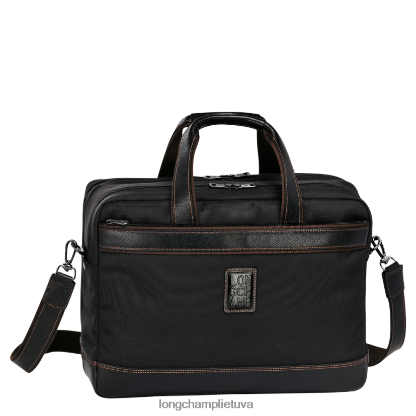 Longchamp Boksfordo portfelis juodas vyrų krepšiai X6B2TB1096