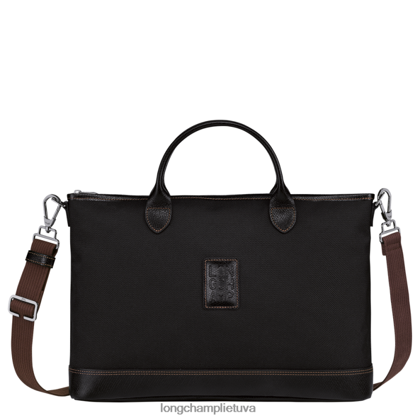 Longchamp Boksfordo portfelis juodas vyrų krepšiai X6B2TB464