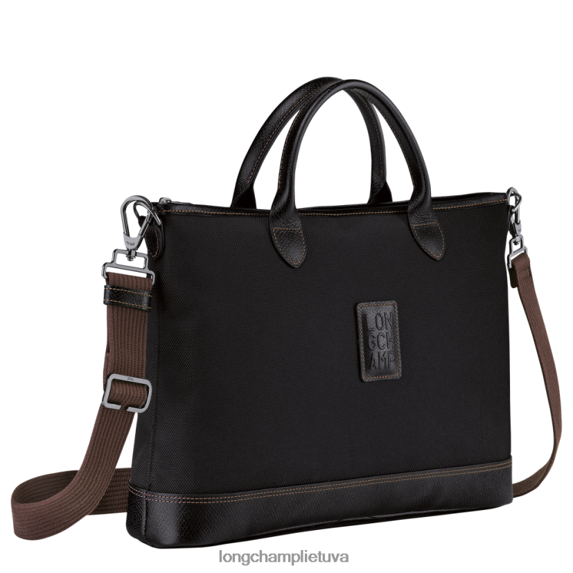 Longchamp Boksfordo portfelis juodas vyrų krepšiai X6B2TB464
