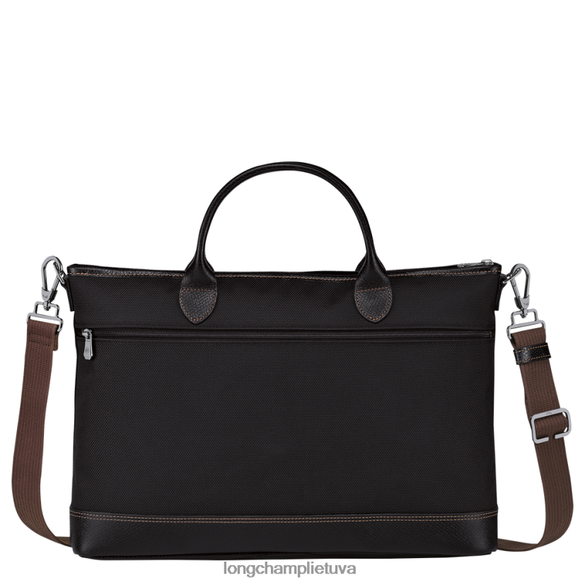 Longchamp Boksfordo portfelis juodas vyrų krepšiai X6B2TB464