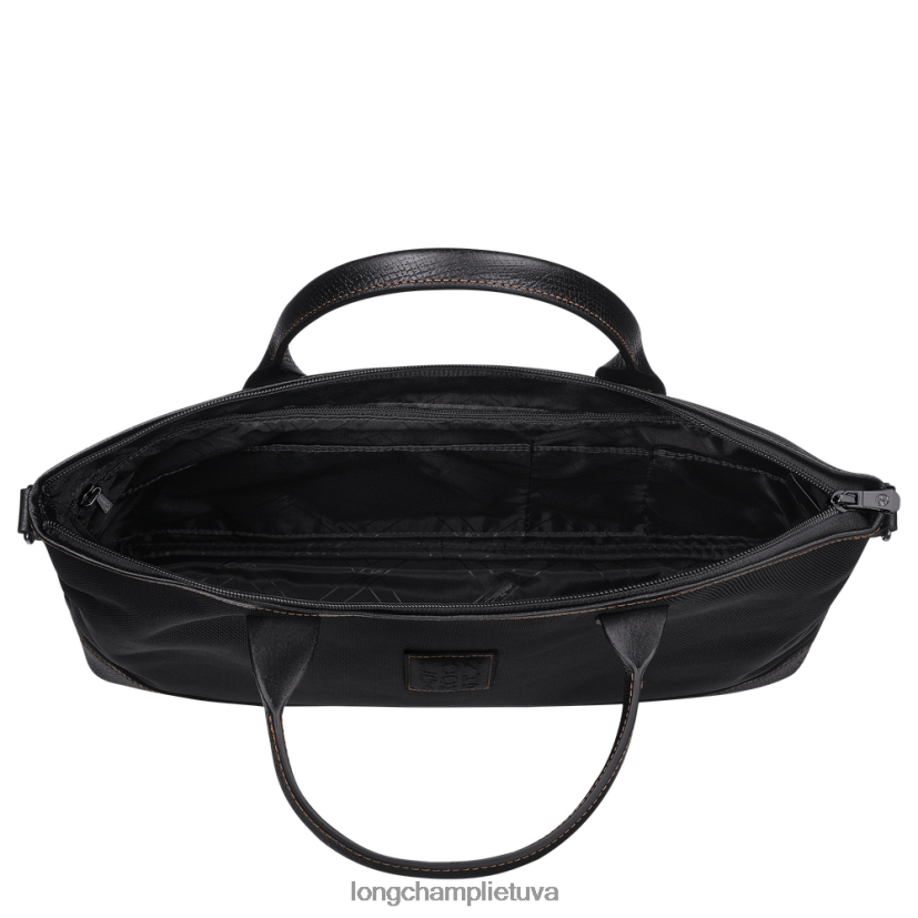 Longchamp Boksfordo portfelis juodas vyrų krepšiai X6B2TB464