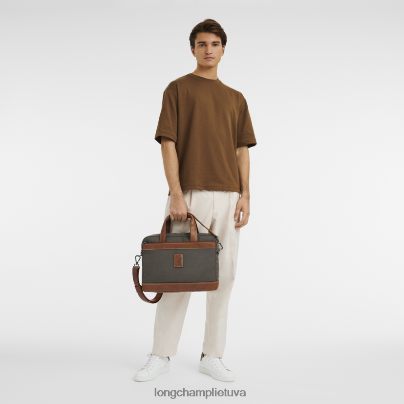 Longchamp Boksfordo portfelis rudas vyrų krepšiai X6B2TB1094