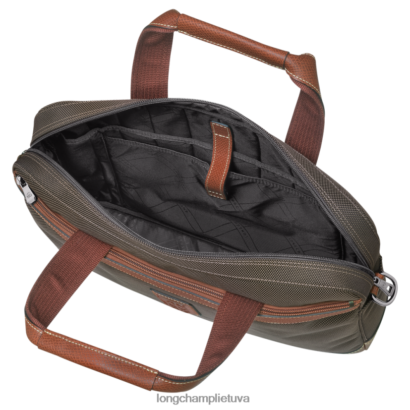 Longchamp Boksfordo portfelis rudas vyrų krepšiai X6B2TB1094