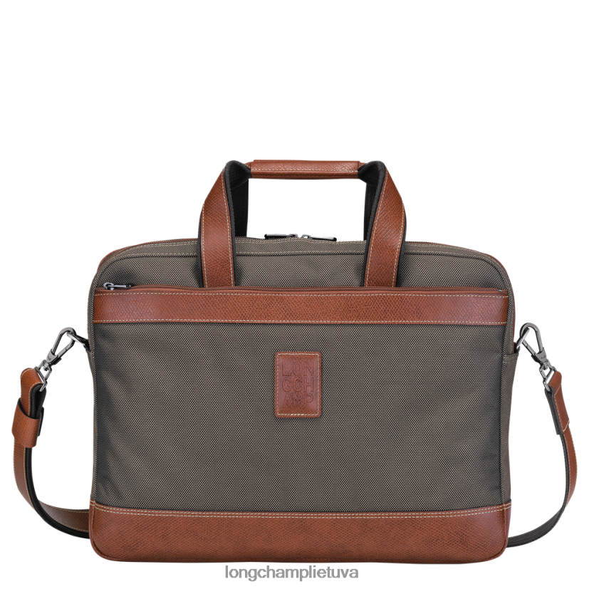 Longchamp Boksfordo portfelis rudas vyrų krepšiai X6B2TB1097