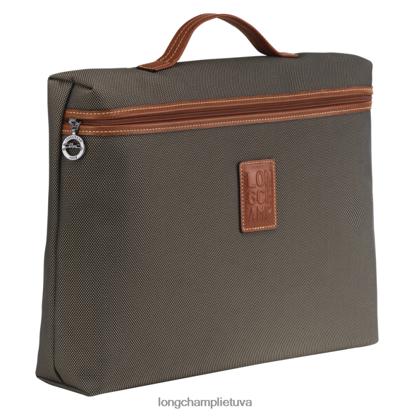 Longchamp Boksfordo portfelis rudas vyrų krepšiai X6B2TB1098