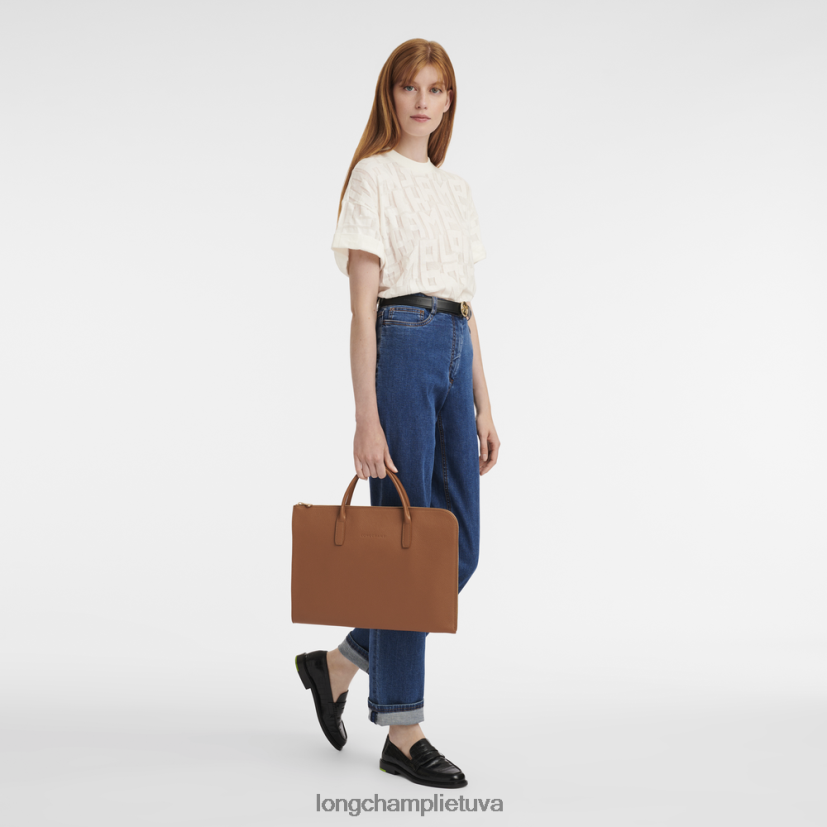 Longchamp le foulonne portfelis karamelė vyrų krepšiai X6B2TB471
