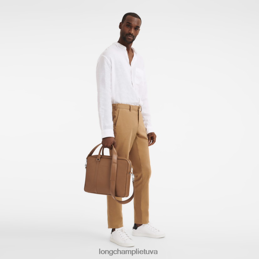 Longchamp le foulonne portfelis karamelė vyrų krepšiai X6B2TB477