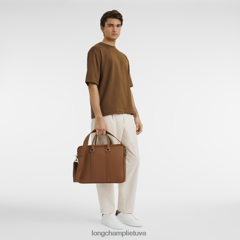 Longchamp le foulonne portfelis karamelė vyrų krepšiai X6B2TB480