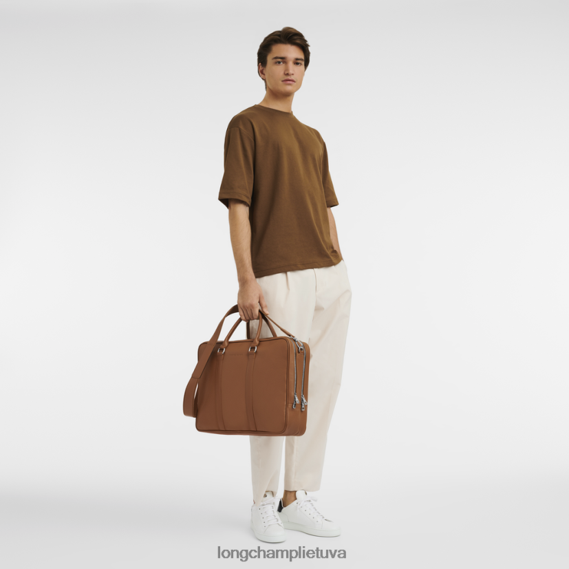 Longchamp le foulonne portfelis karamelė vyrų krepšiai X6B2TB482
