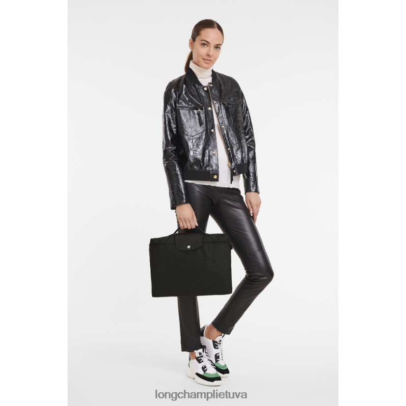 Longchamp le pliage green dokumentų aplankas juodas vyrų krepšiai X6B2TB492