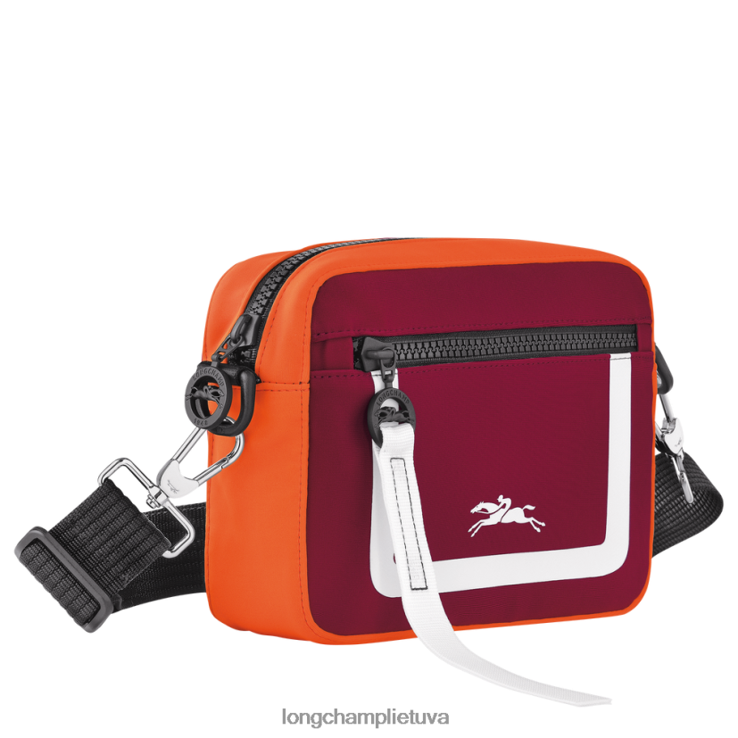 Longchamp le pliage kolekcija fotoaparato krepšys oranžinė/bordo vyrų krepšiai X6B2TB335