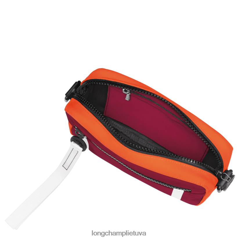 Longchamp le pliage kolekcija fotoaparato krepšys oranžinė/bordo vyrų krepšiai X6B2TB335