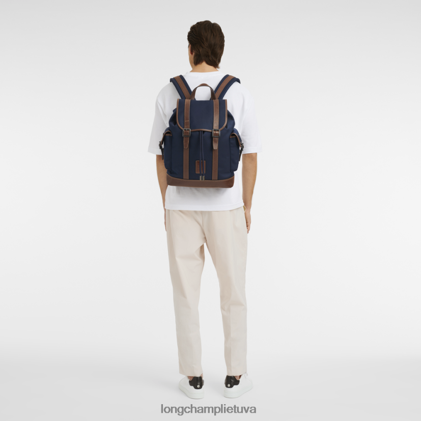 Longchamp Boksfordo kuprinė mėlyna vyrų krepšiai X6B2TB1104