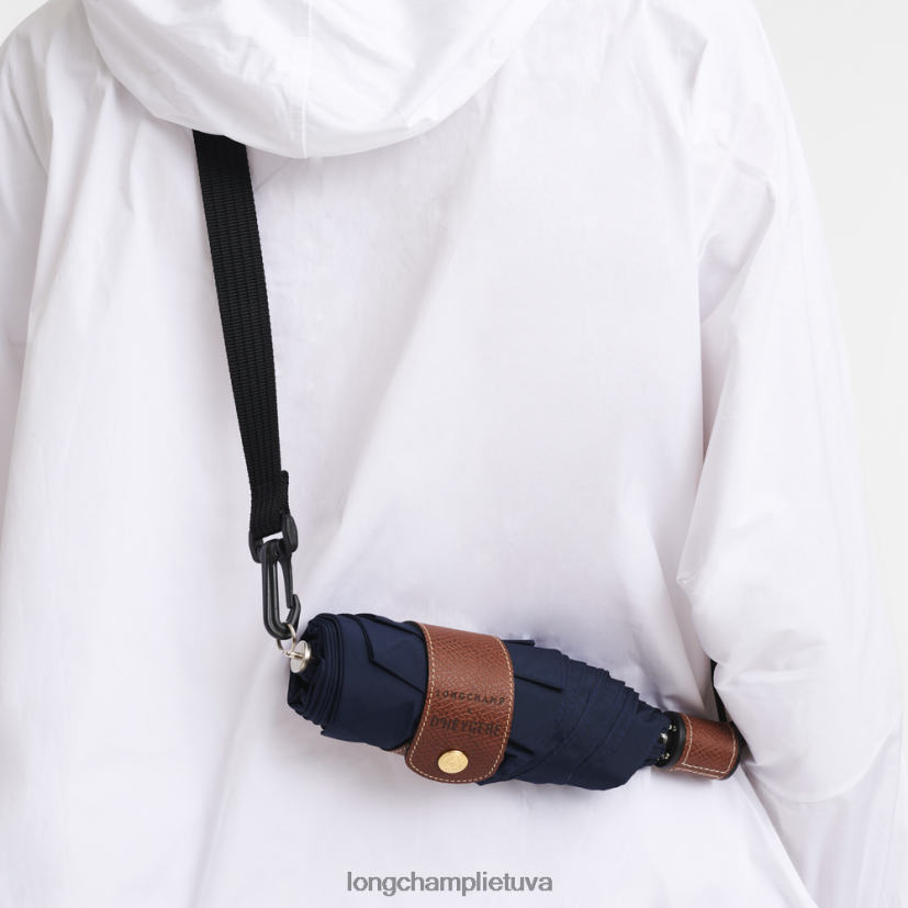 Longchamp X D'heygere skėtis karinis jūrų laivynas vyrų priedai X6B2TB965