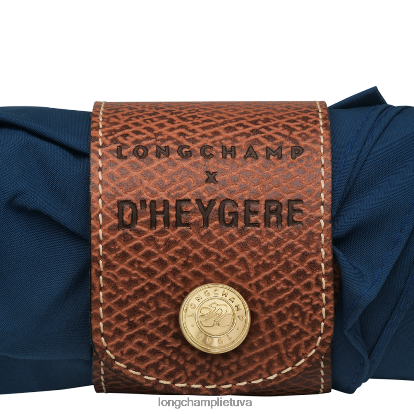 Longchamp X D'heygere skėtis karinis jūrų laivynas vyrų priedai X6B2TB965