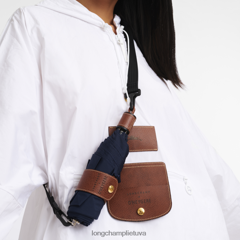 Longchamp X D'heygere skėtis karinis jūrų laivynas vyrų priedai X6B2TB965