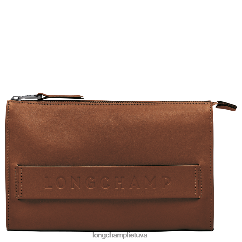 Longchamp 3d maišelis konjako vyrų odos gaminiai X6B2TB723