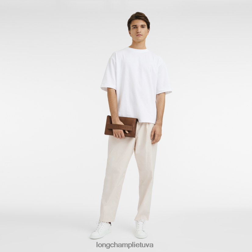 Longchamp 3d maišelis konjako vyrų odos gaminiai X6B2TB723