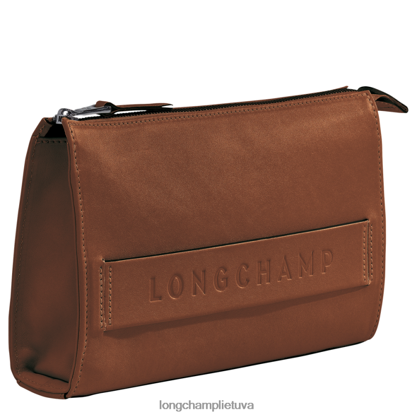 Longchamp 3d maišelis konjako vyrų odos gaminiai X6B2TB723