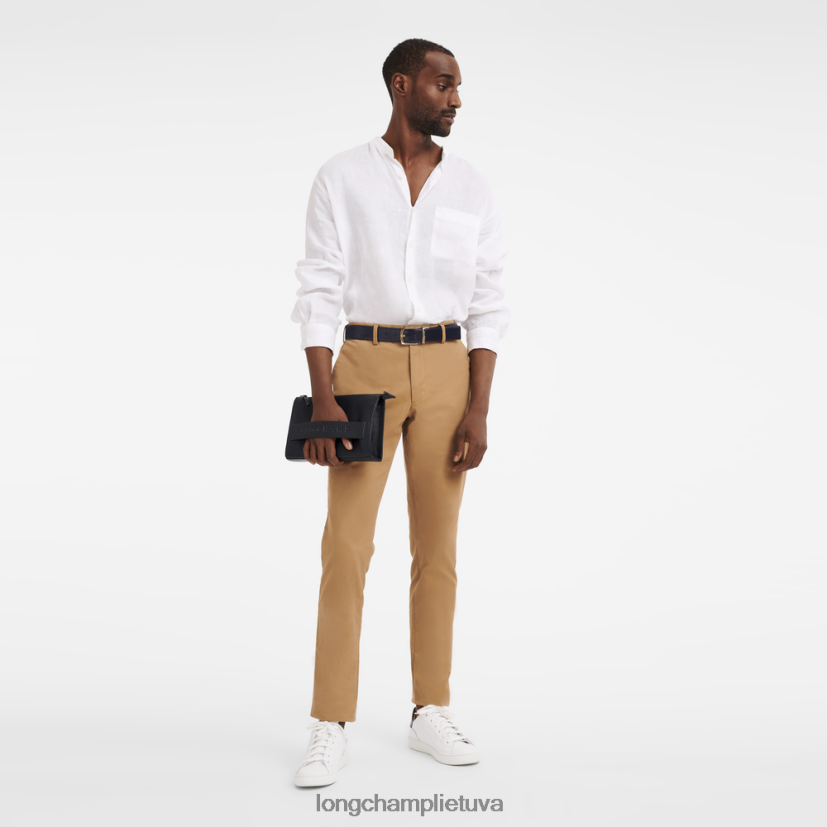 Longchamp 3d maišelis vidurnakčio mėlyna vyrų odos gaminiai X6B2TB13