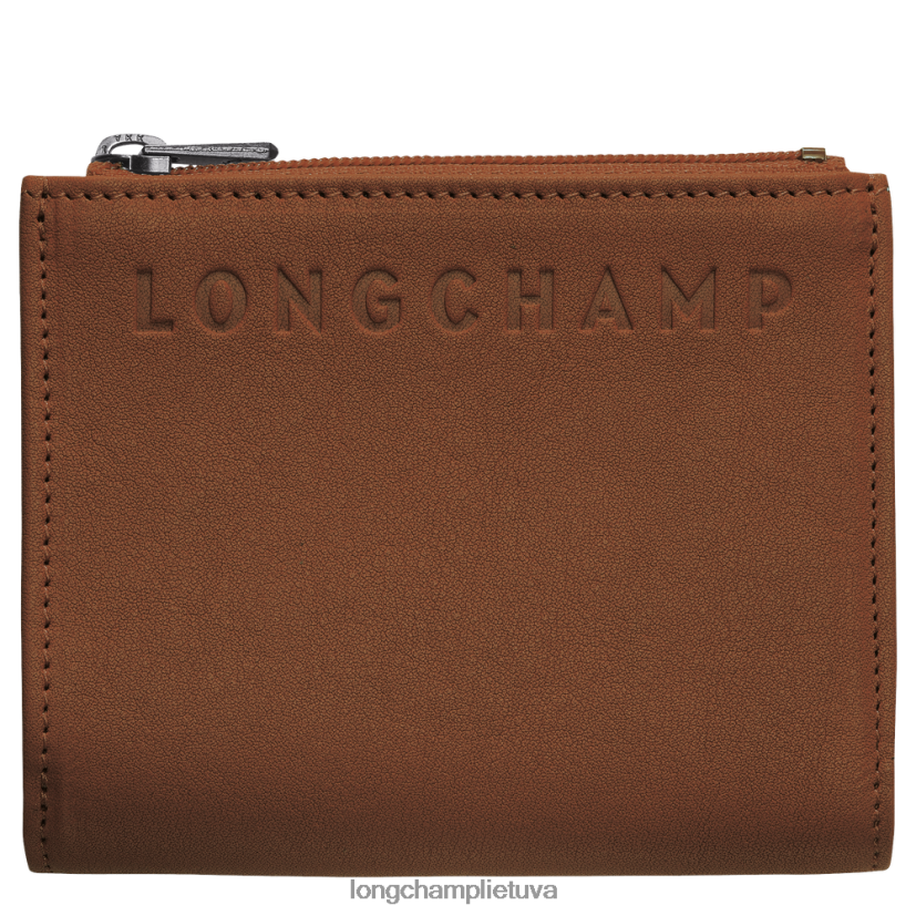 Longchamp 3d piniginė konjako vyrų odos gaminiai X6B2TB625