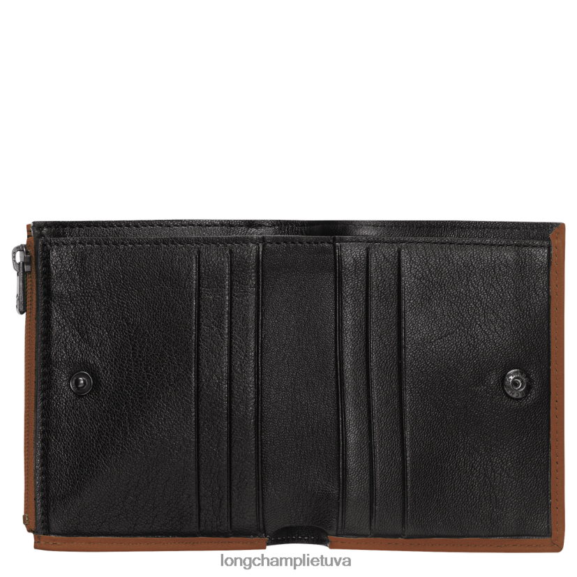 Longchamp 3d piniginė konjako vyrų odos gaminiai X6B2TB625