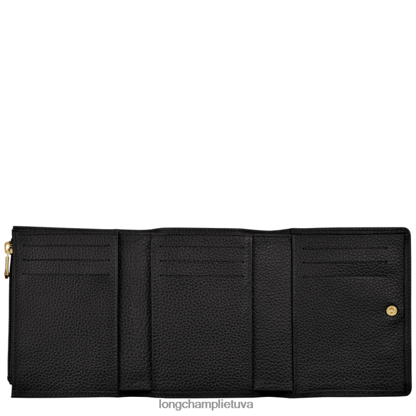 Longchamp le foulonne piniginė juodas vyrų odos gaminiai X6B2TB595