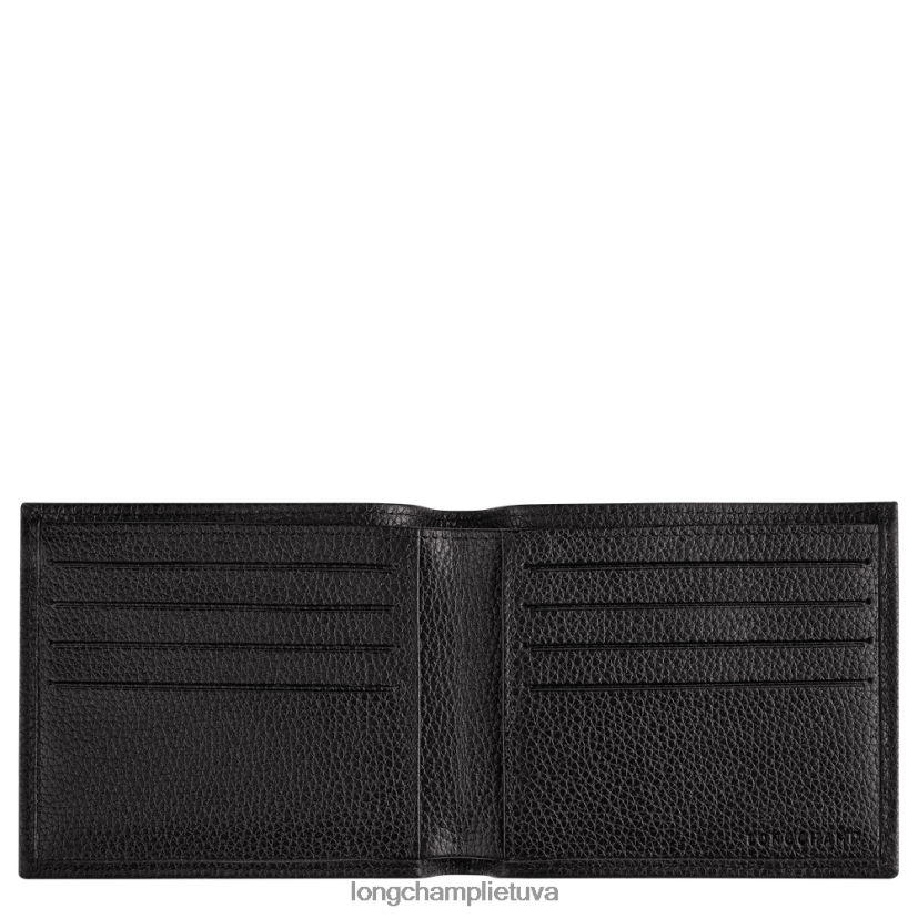 Longchamp le foulonne piniginė juodas vyrų odos gaminiai X6B2TB627