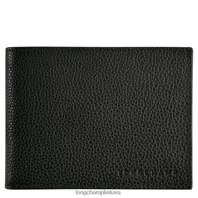 Longchamp le foulonne piniginė juodas vyrų odos gaminiai X6B2TB633