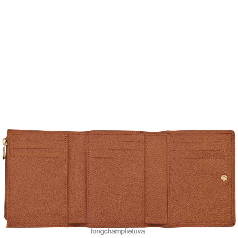 Longchamp le foulonne piniginė karamelė vyrų odos gaminiai X6B2TB597