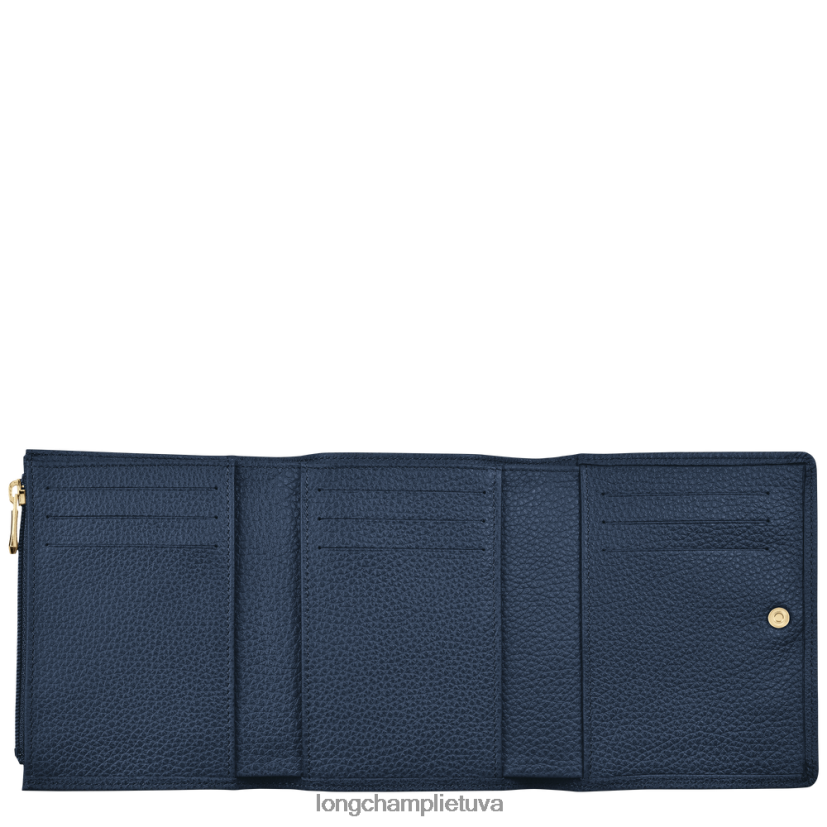 Longchamp le foulonne piniginė karinis jūrų laivynas vyrų odos gaminiai X6B2TB601